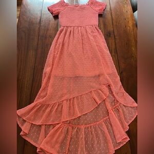 Franki by Francesca’s Swiss Dot High-Low Dress